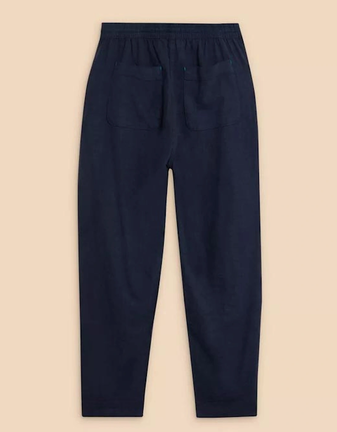 Women's Elle Linen Blend Trouser Dark Navy