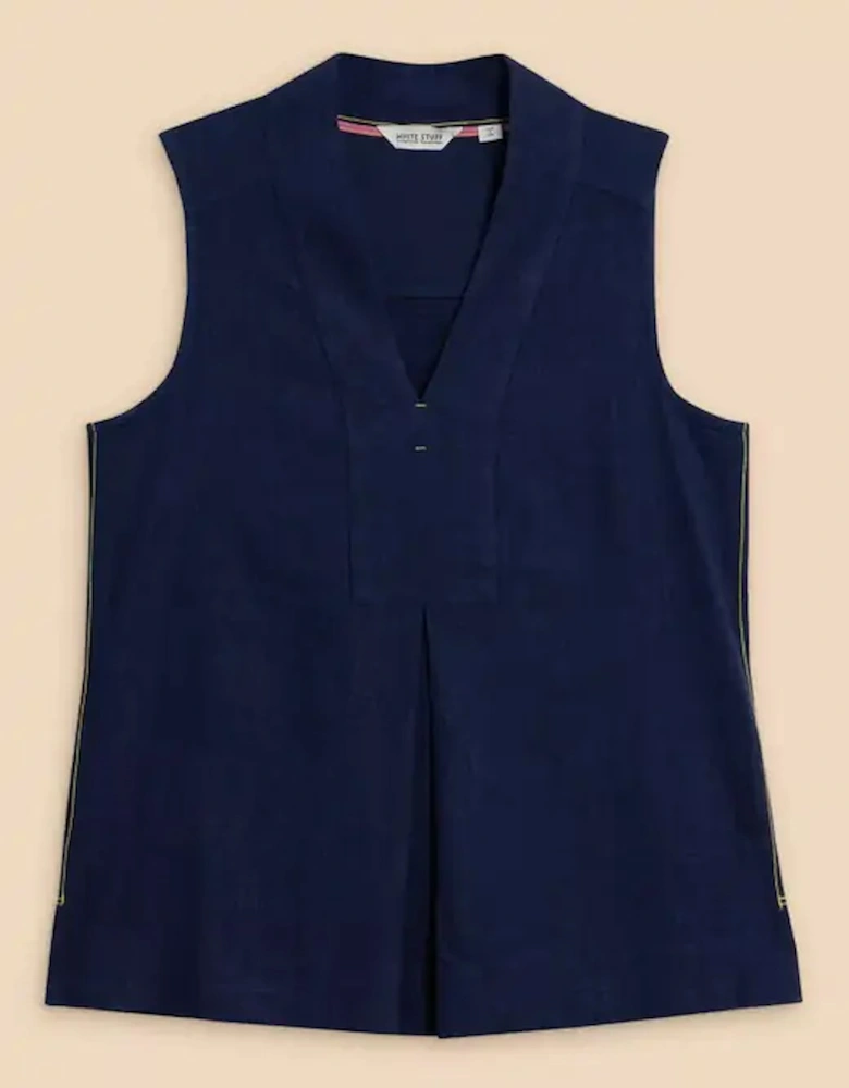 Petite Women's Celia Jersey Mix Shirt French Navy
