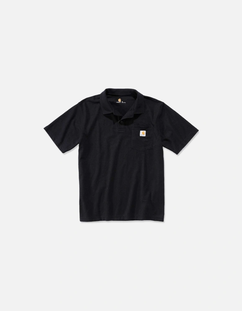 Carhartt Loose Fit Midweight Short-Sleeve Pocket Polo Black