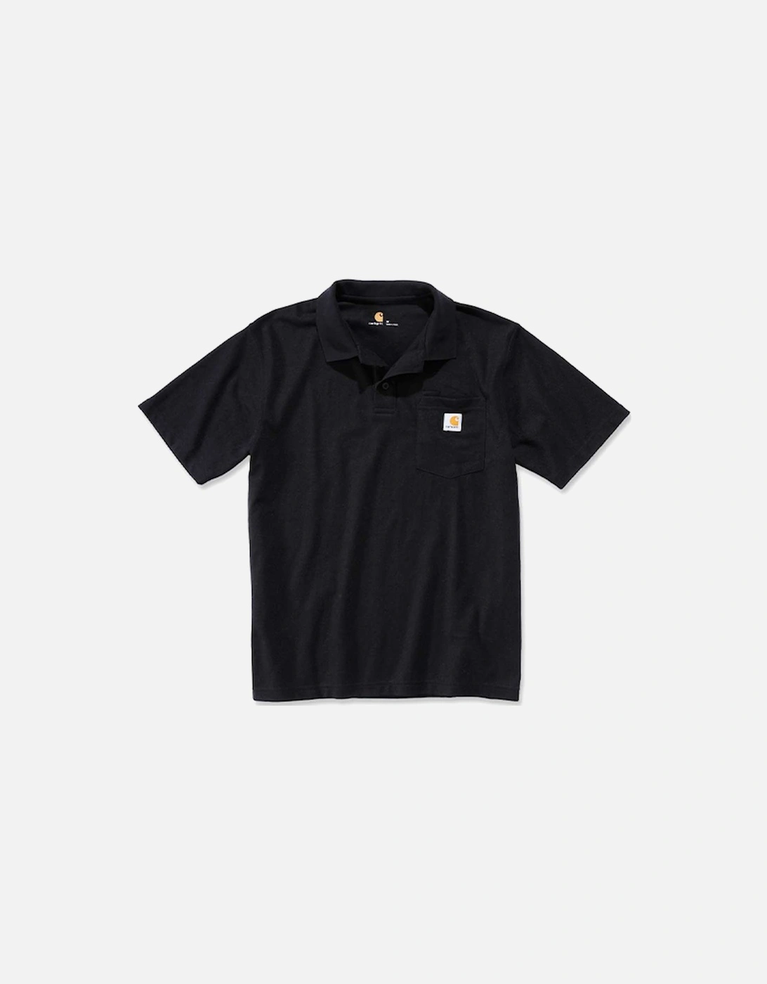 Carhartt Loose Fit Midweight Short-Sleeve Pocket Polo Black, 3 of 2