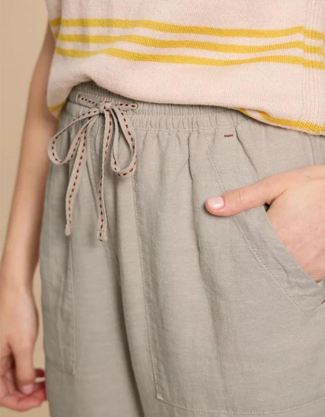 Women's Elle Linen Blend Trouser Light Natural