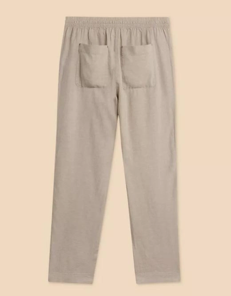 Women's Elle Linen Blend Trouser Light Natural