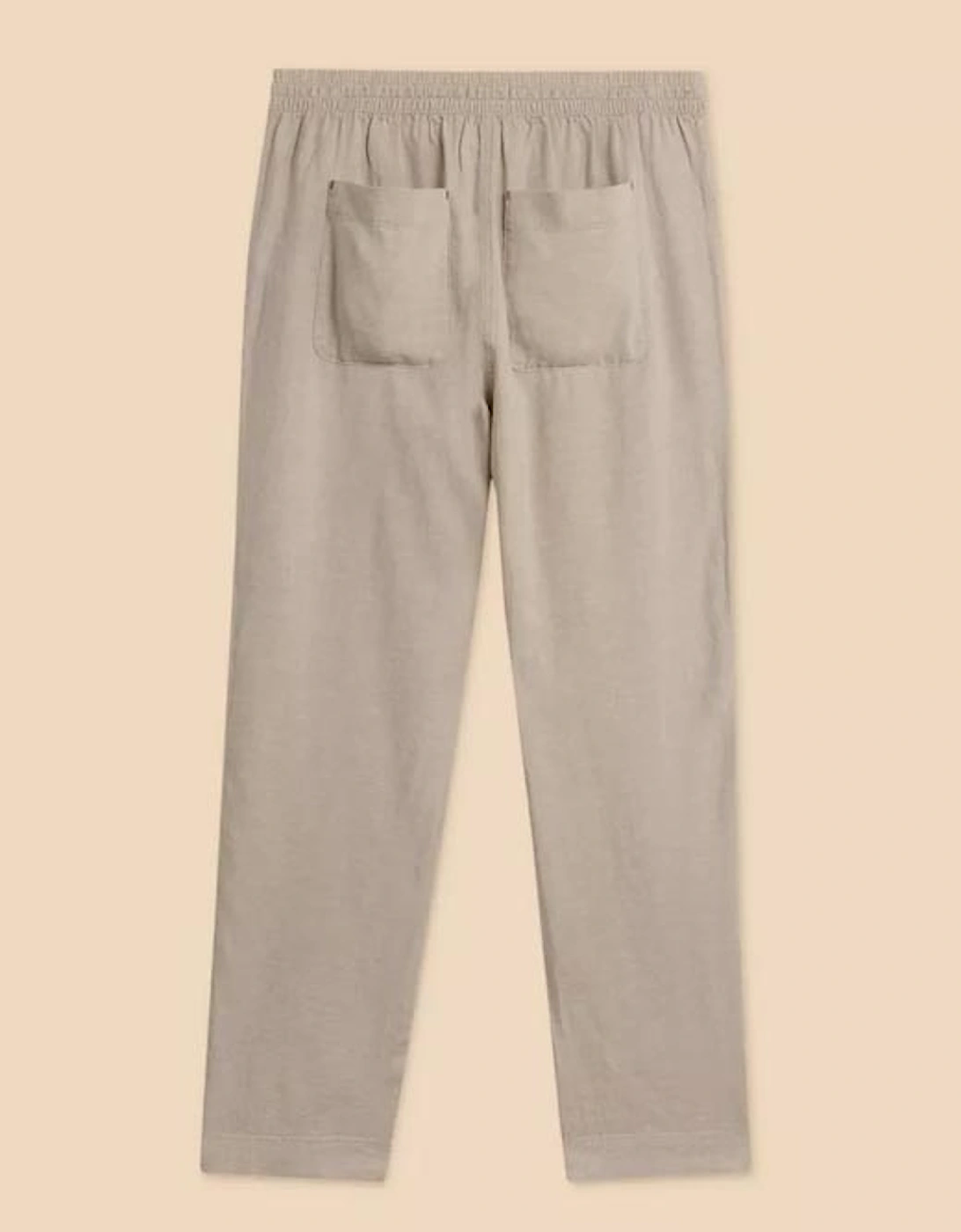 Petite Women's Elle Linen Blend Trouser Light Natural