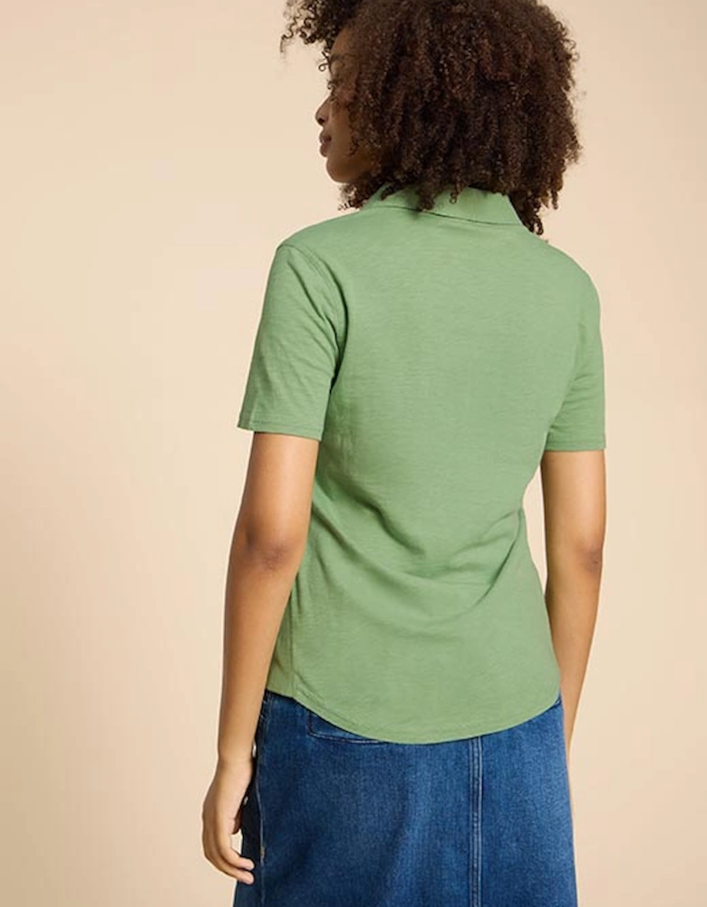Women's Penny Pocket Jersey Shirt Mid Green