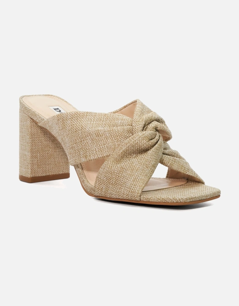 Ladies Maizing - Knot Detail Heeled Mules