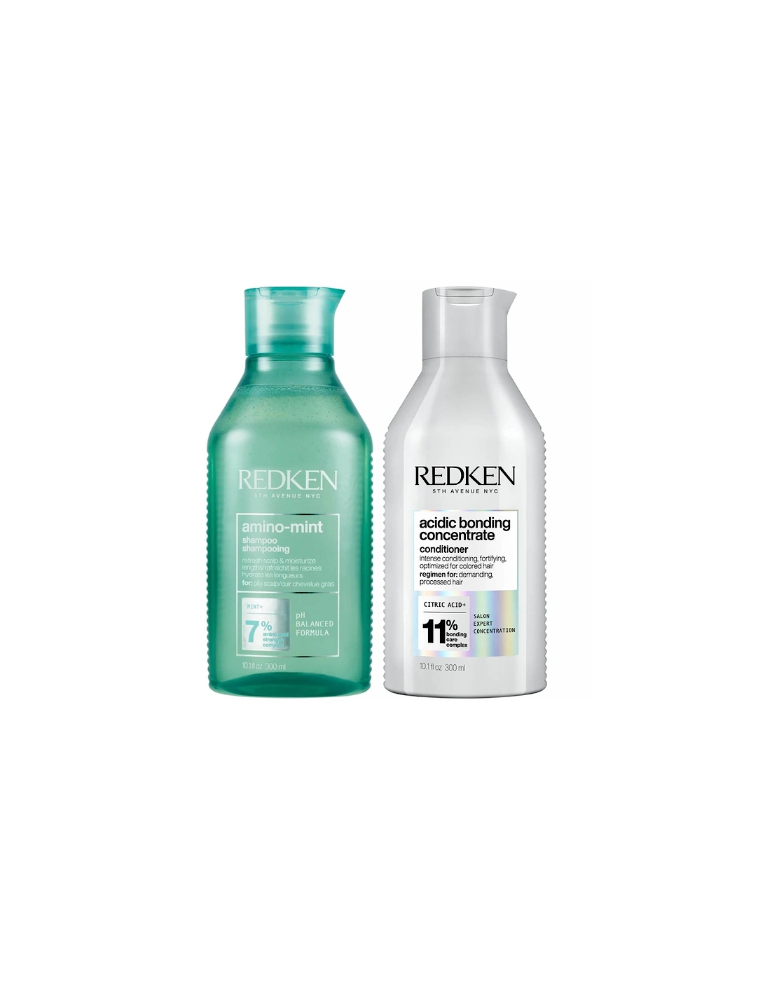 Amino Mint Scalp Cleansing for Greasy Hair Shampoo and Acidic Bonding Concentrate Conditioner Bundle, 2 of 1