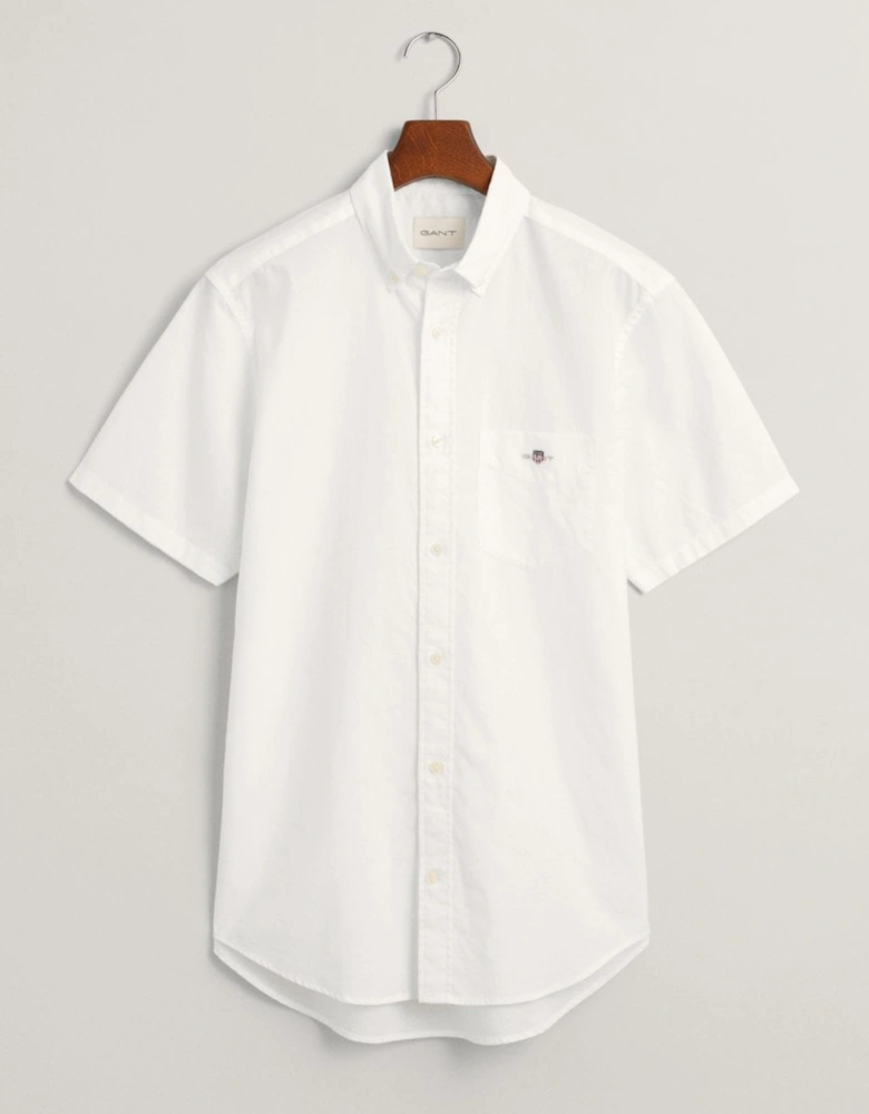 Mens Regular Fit Cotton Linen Short Sleeve Shirt