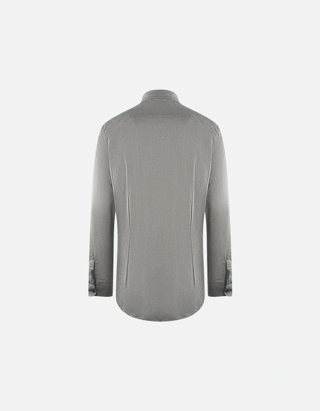 Black Gold Plain Grey Long Sleeve Shirt