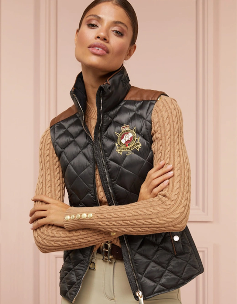 Diamond Quilt Classic Gilet Khaki