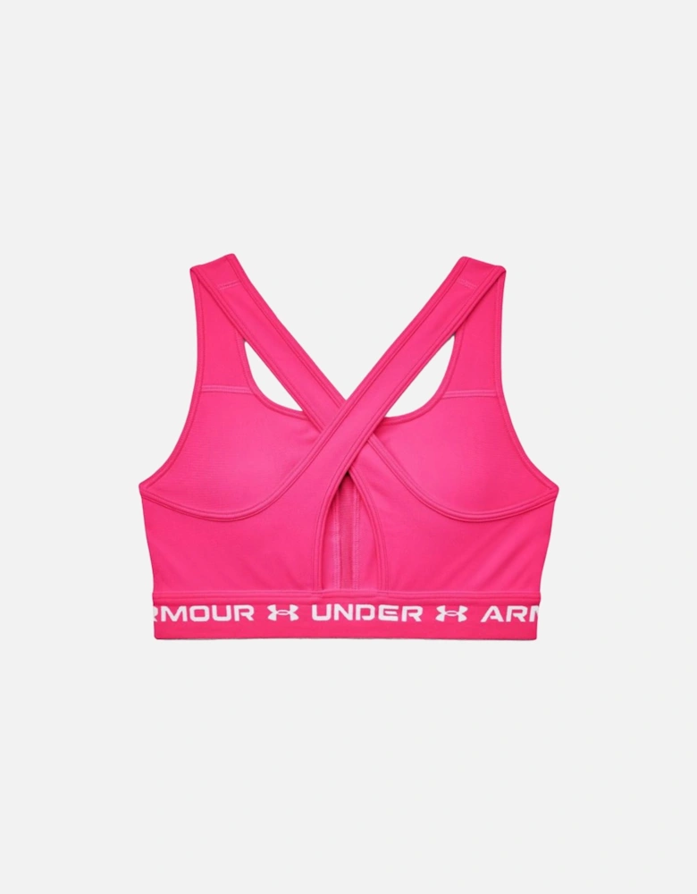 Womens Cross Back Sports Bra (Pink)