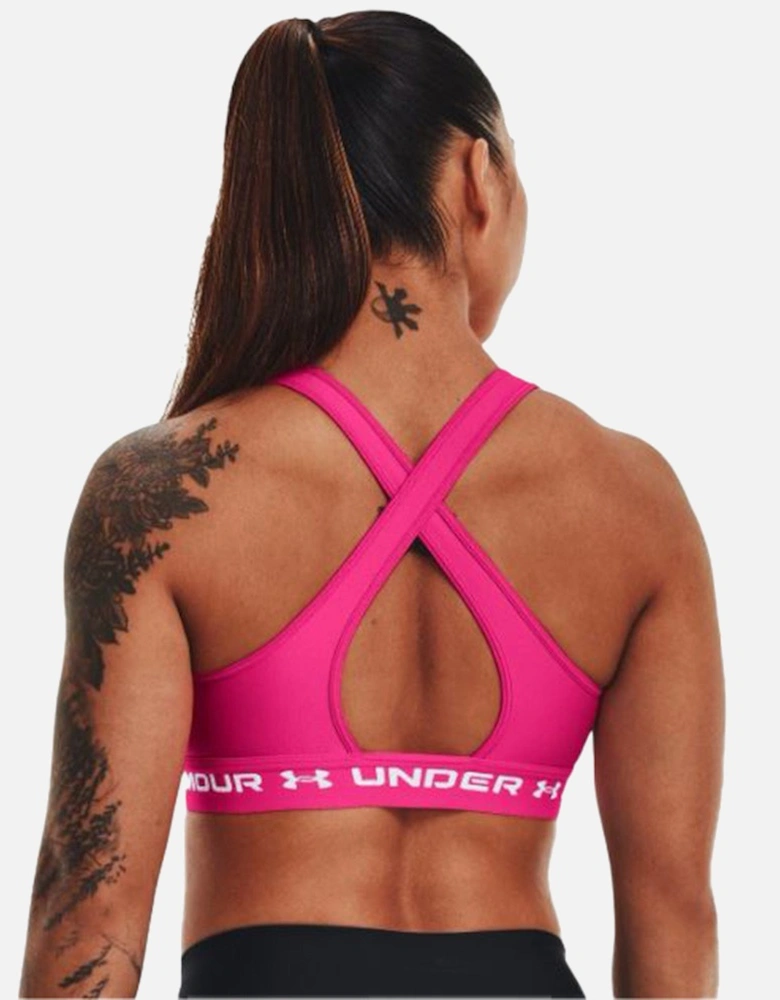 Womens Cross Back Sports Bra (Pink)