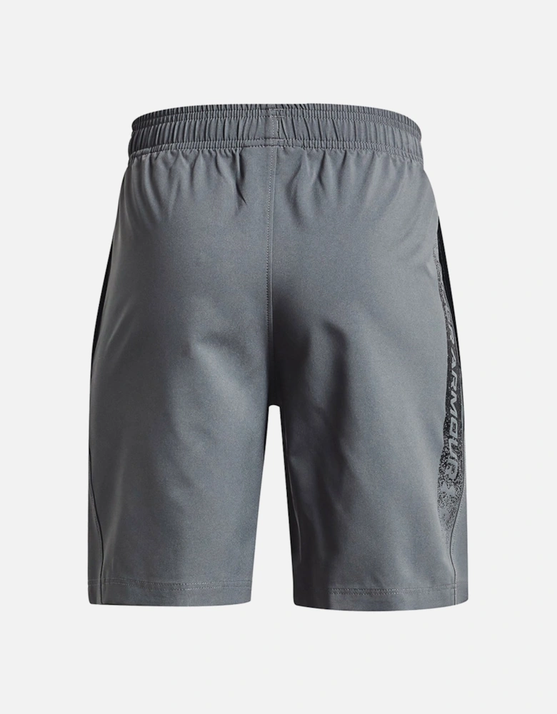 Youths Woven Graphic Shorts (Grey)