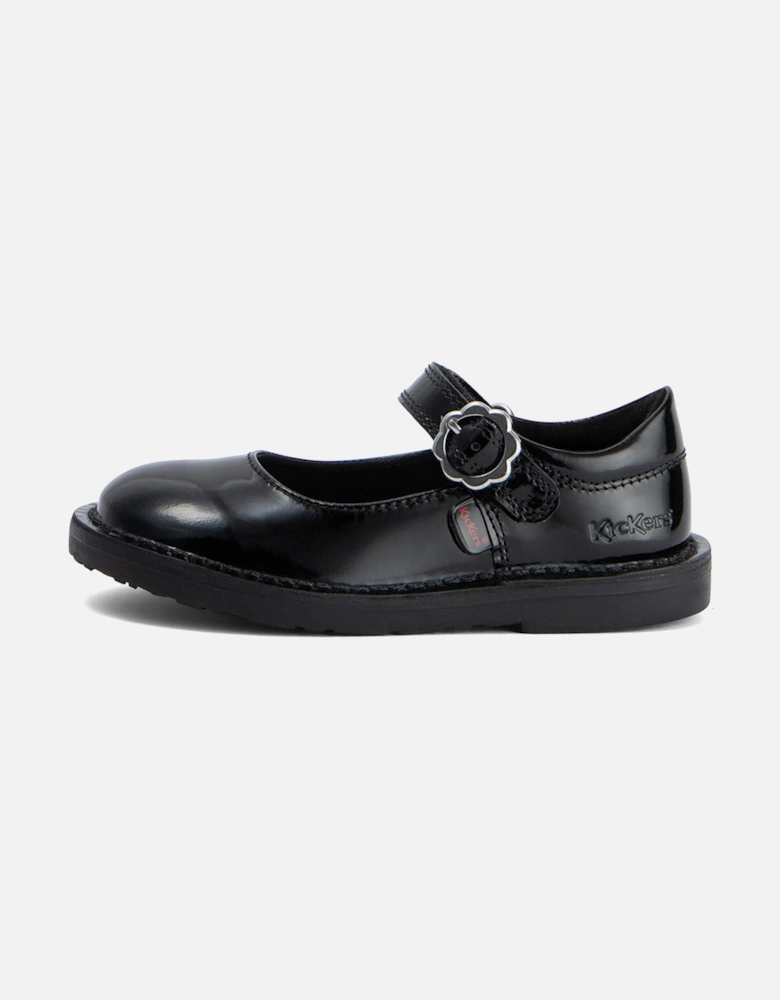 Infants Adlar Mary-Jane Bloom School Shoes (Black)