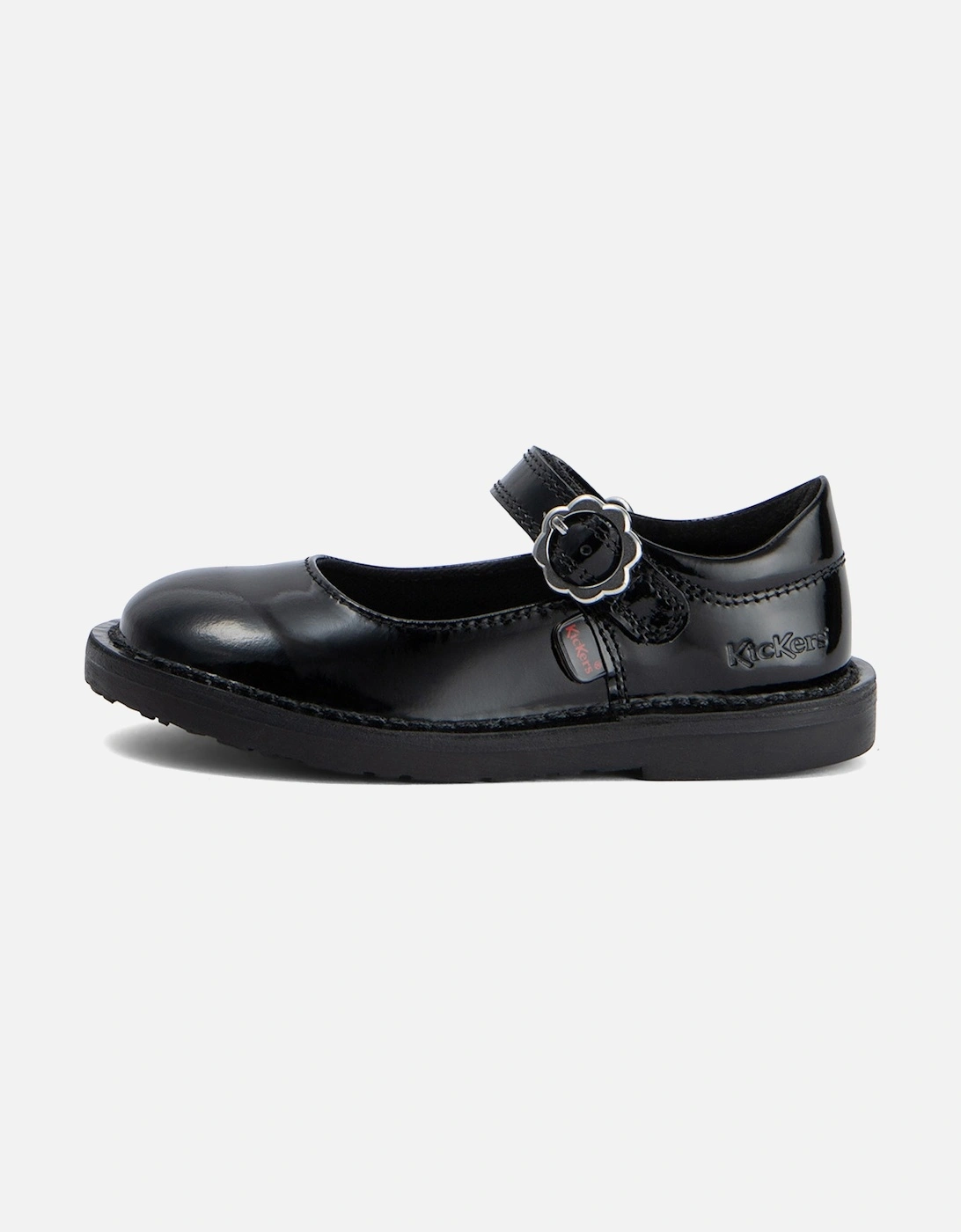 Infants Adlar Mary-Jane Bloom School Shoes (Black), 8 of 7