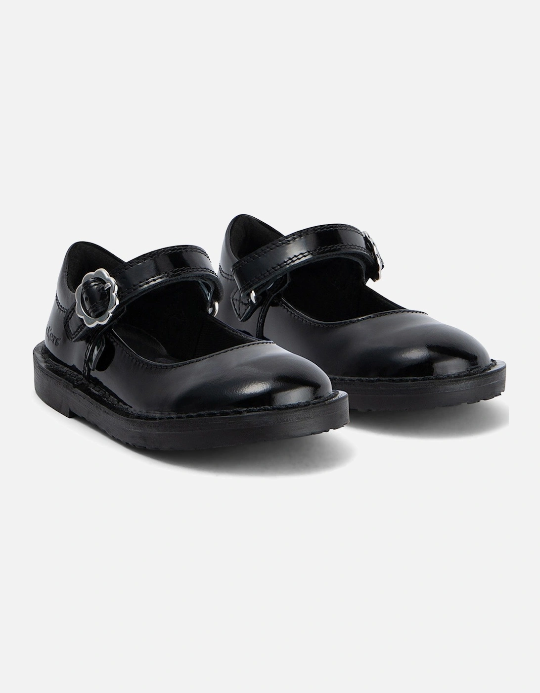 Infants Adlar Mary-Jane Bloom School Shoes (Black)