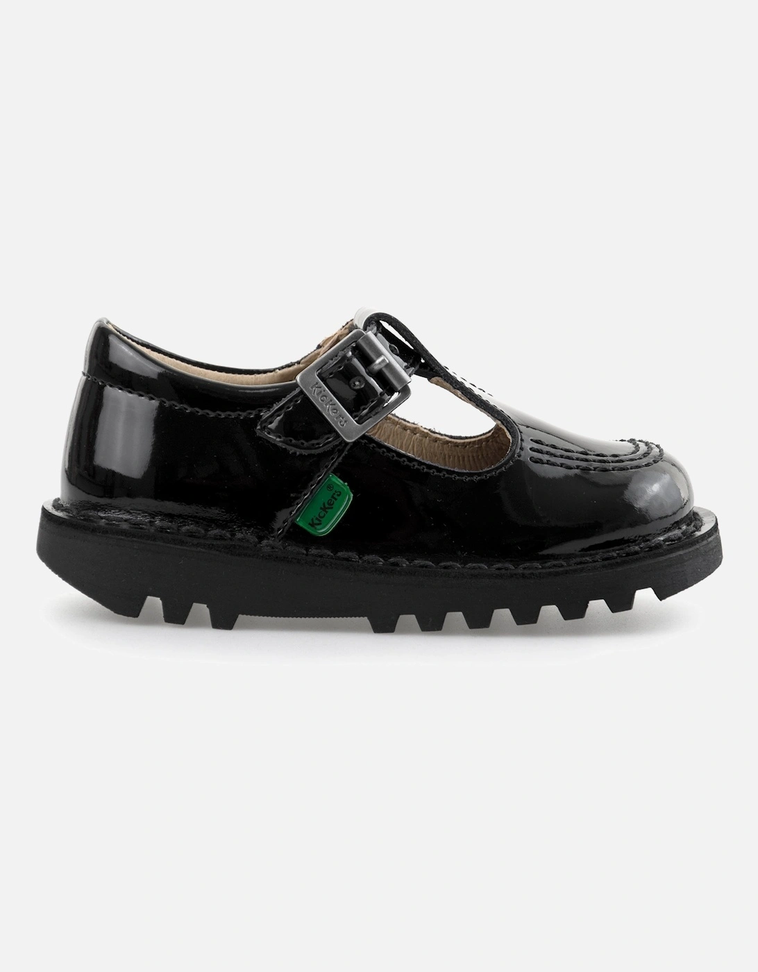 Infants Kick T-Bar Patent Shoes (Black)