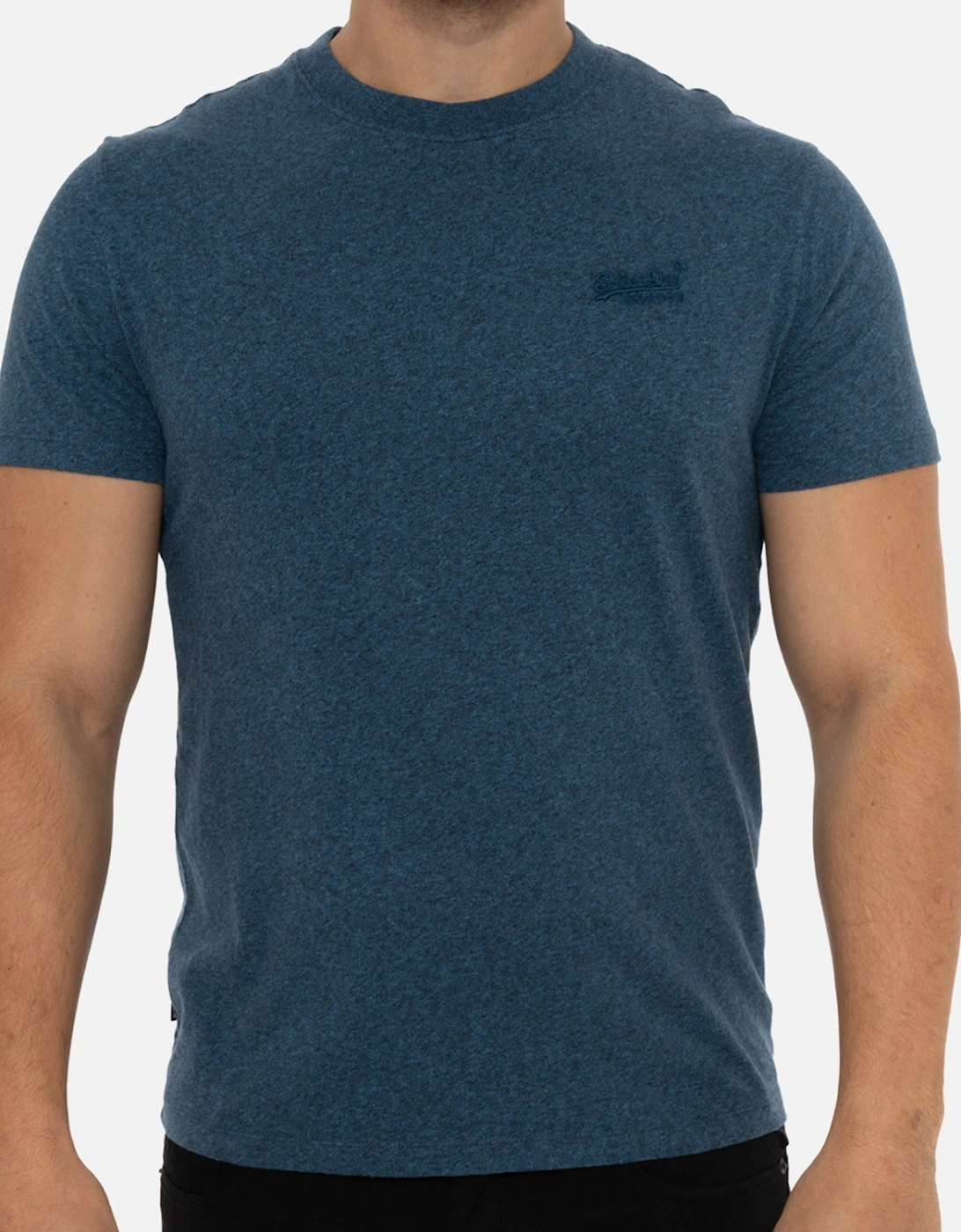Mens Vintage Embroidered Logo T-Shirt (Dark Blue), 8 of 7