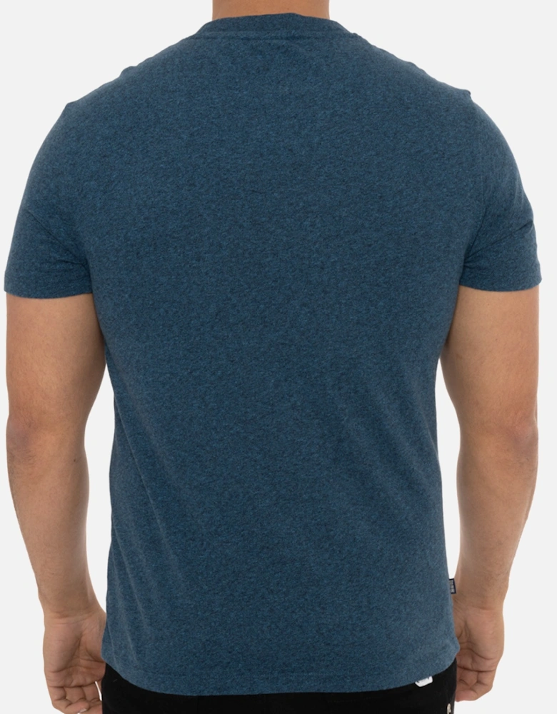 Mens Vintage Embroidered Logo T-Shirt (Dark Blue)