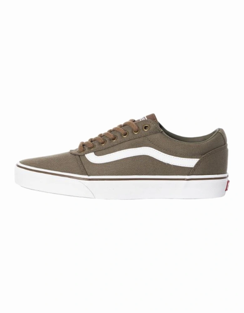 Mens Ward Canvas Trainers (Olive)
