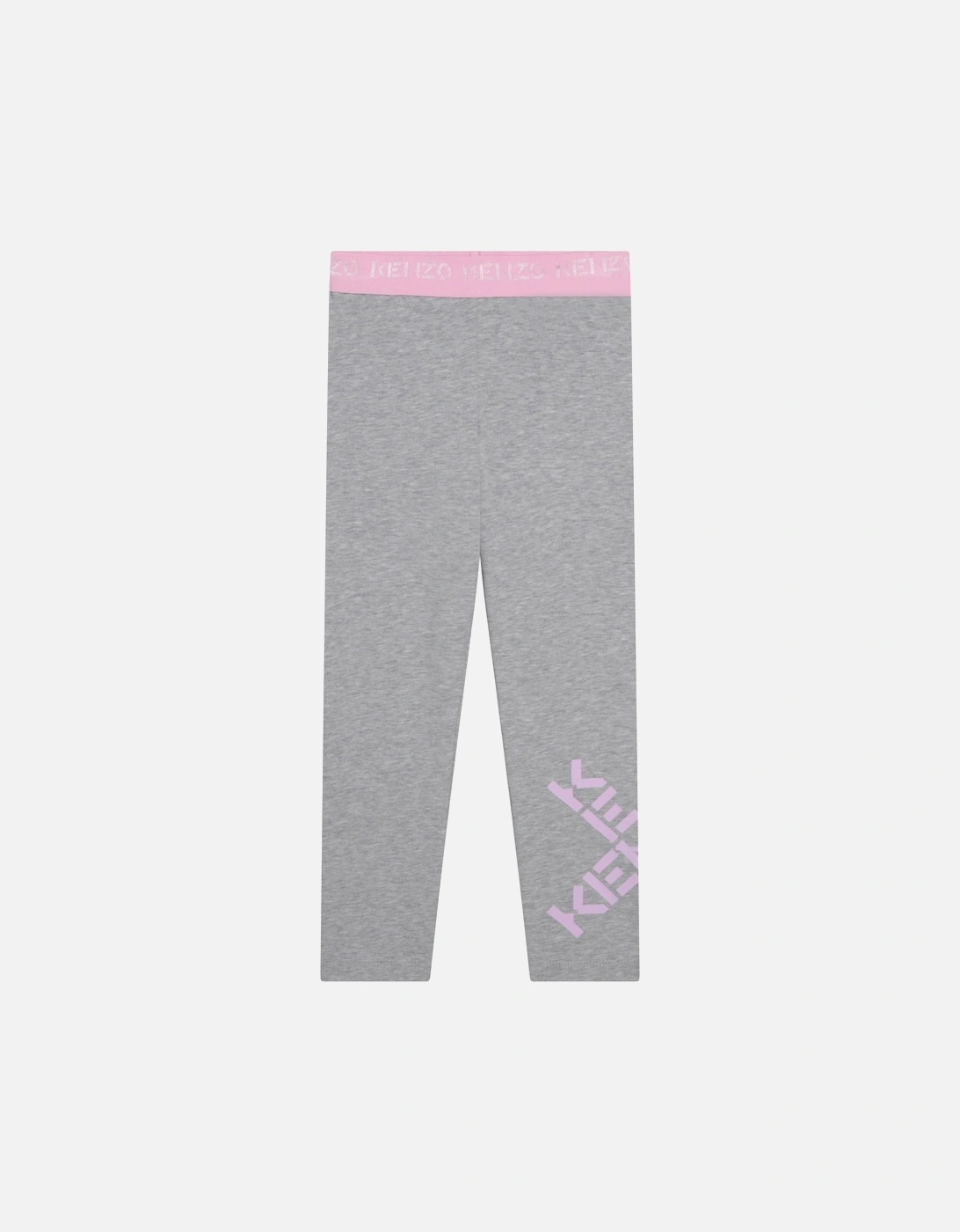 KIDS Juniors X Logo Leggings (Grey), 4 of 3