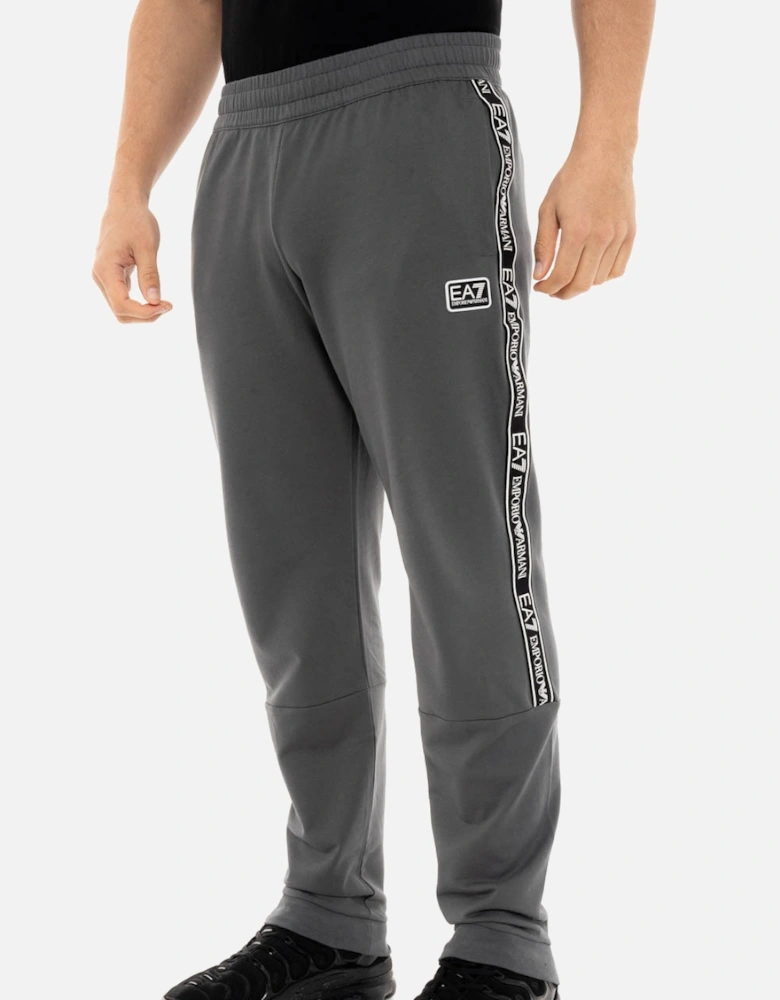 Armani Mens Taped Leg Logo Joggers (Iron)