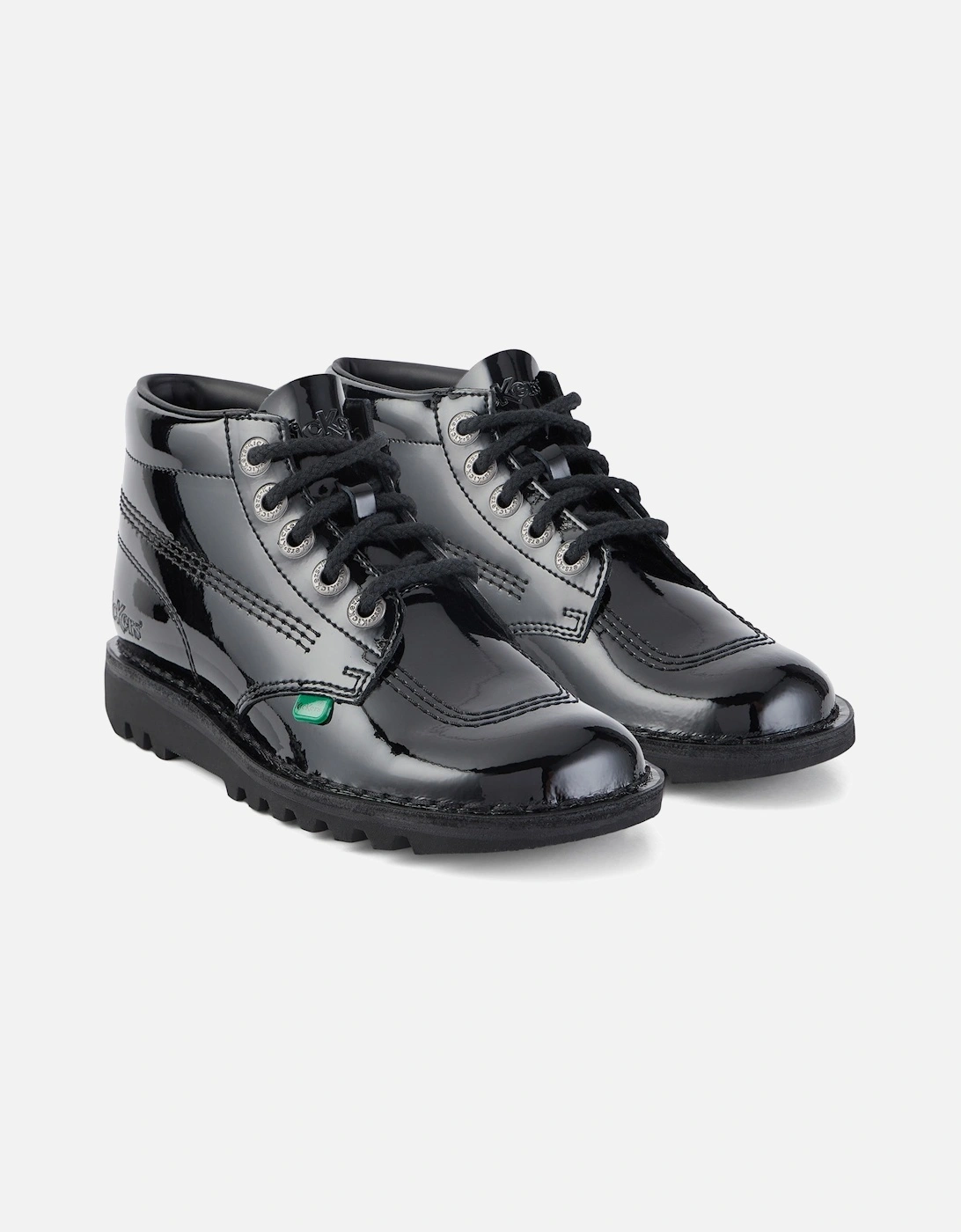 Youths Kick Hi Patent Boots (Black)