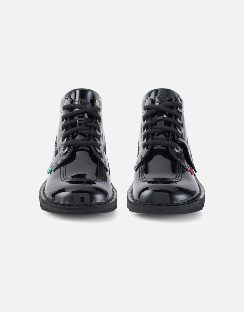 Youths Kick Hi Patent Boots (Black)