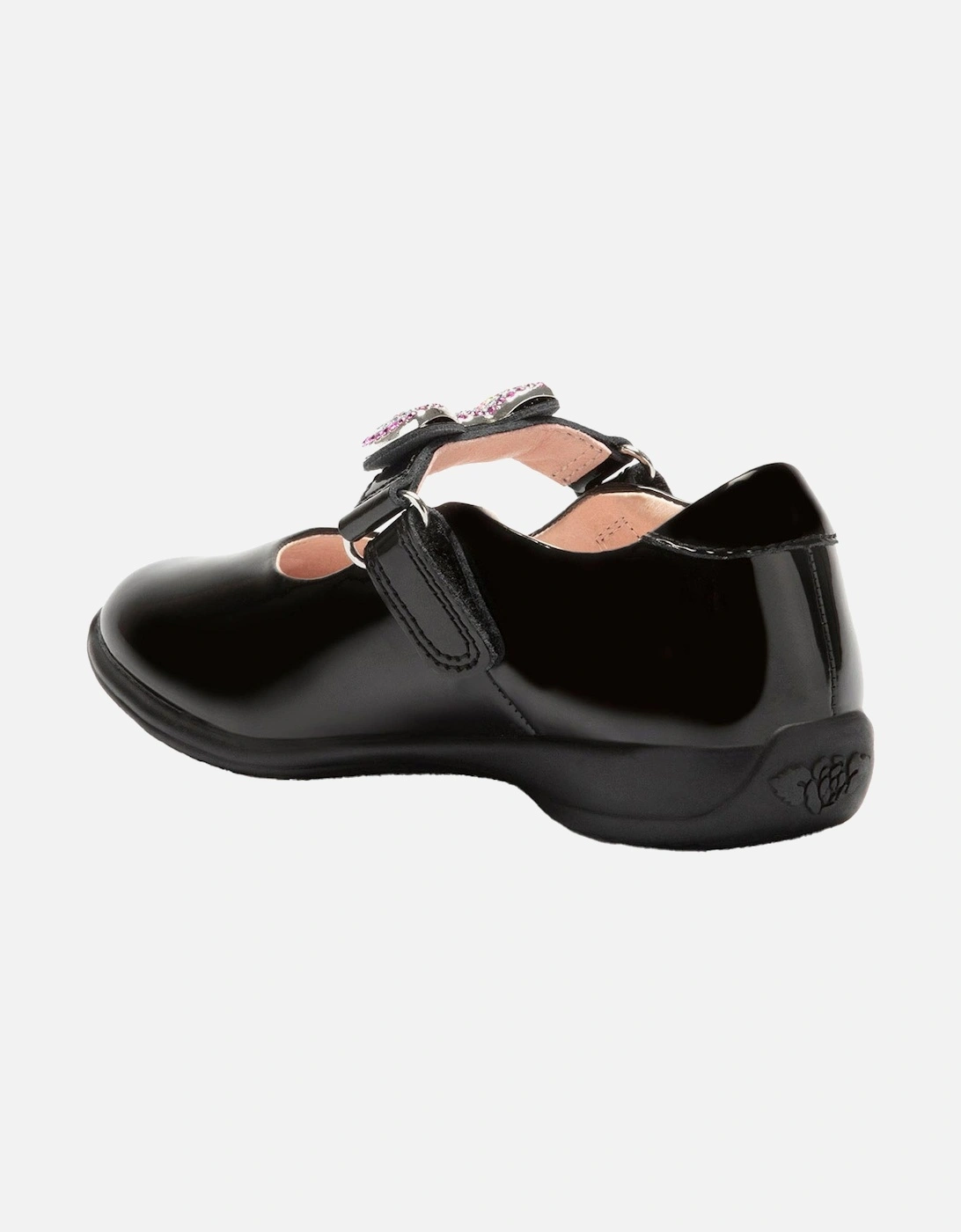 Juniors Erin Patent School Shoes (Black)