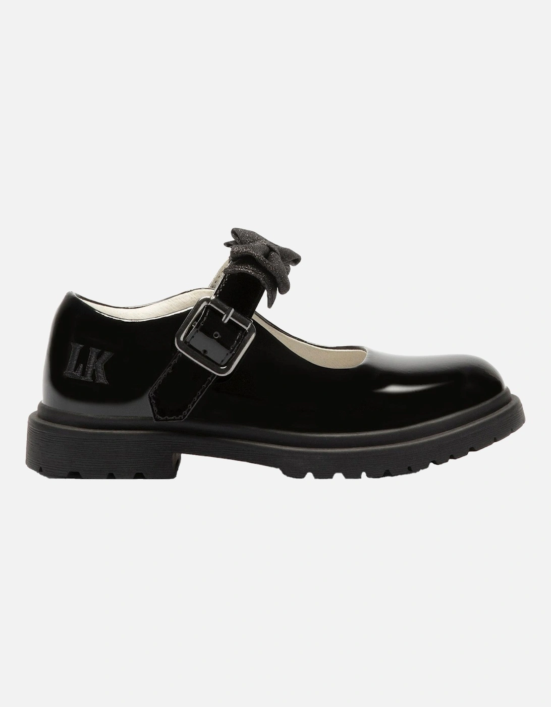 Juniors Miss LK Mollie Patent School Shoes (Black), 5 of 4