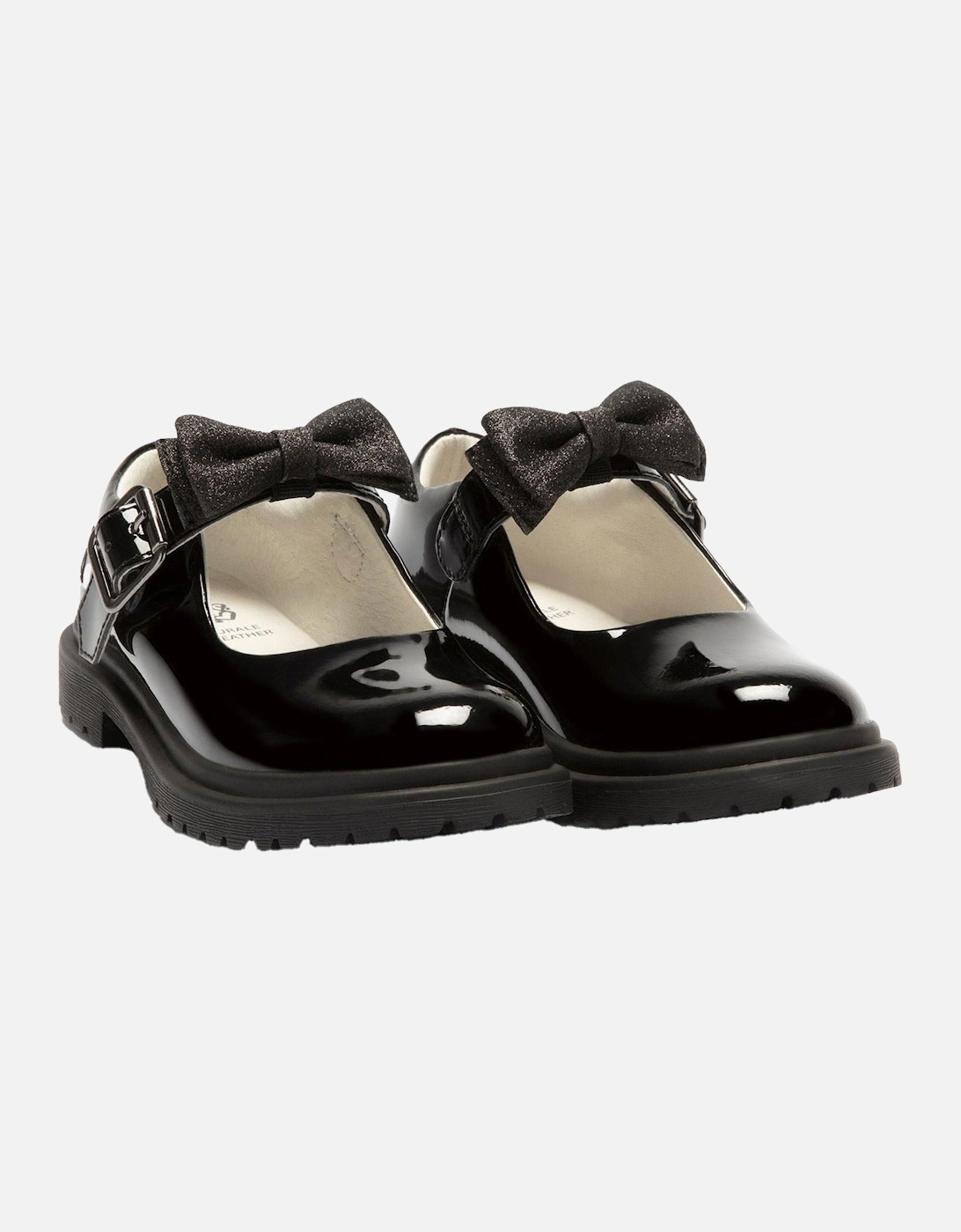 Juniors Miss LK Mollie Patent School Shoes (Black)