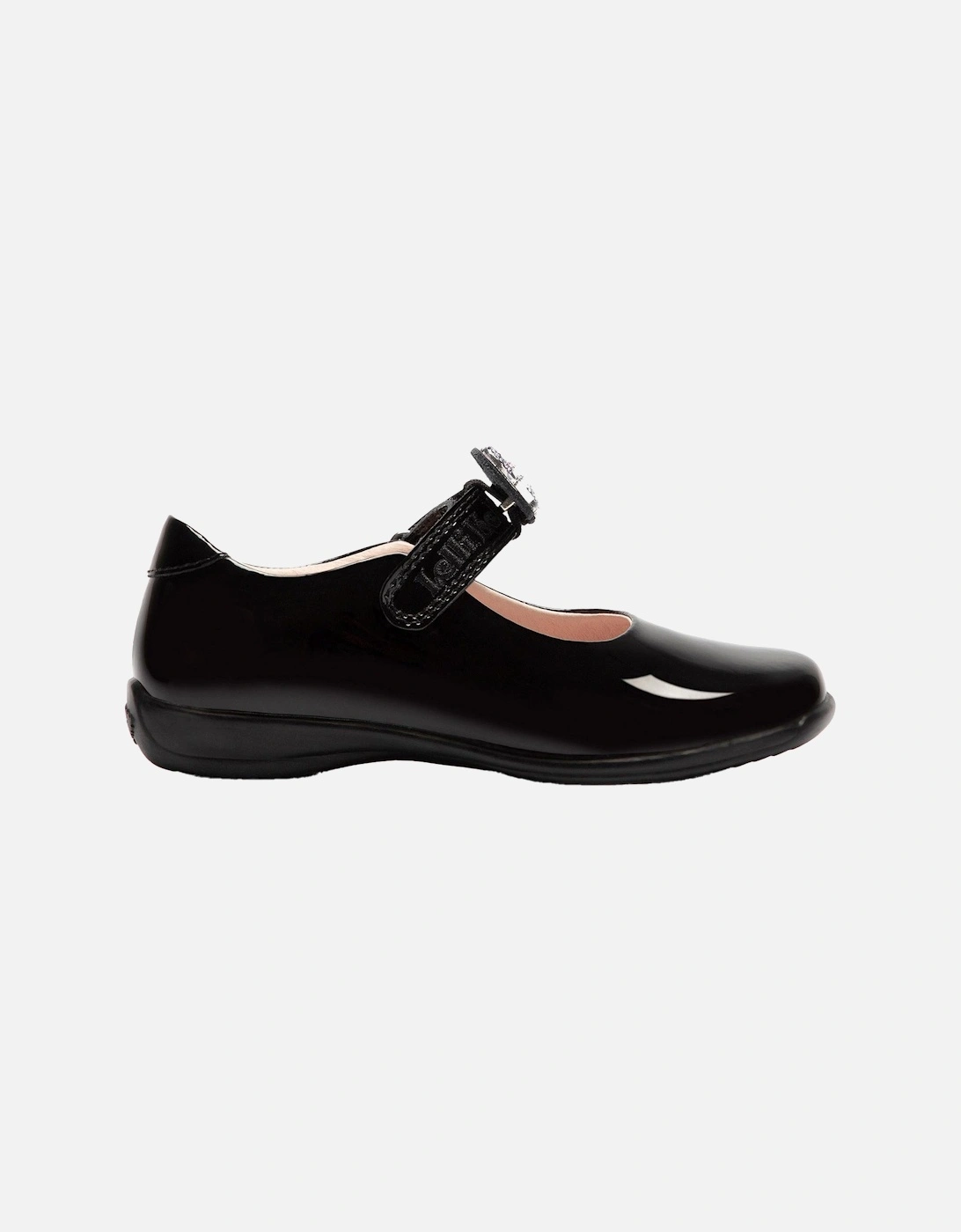 Juniors Maribella 2 Patent School Shoes (Black), 6 of 5