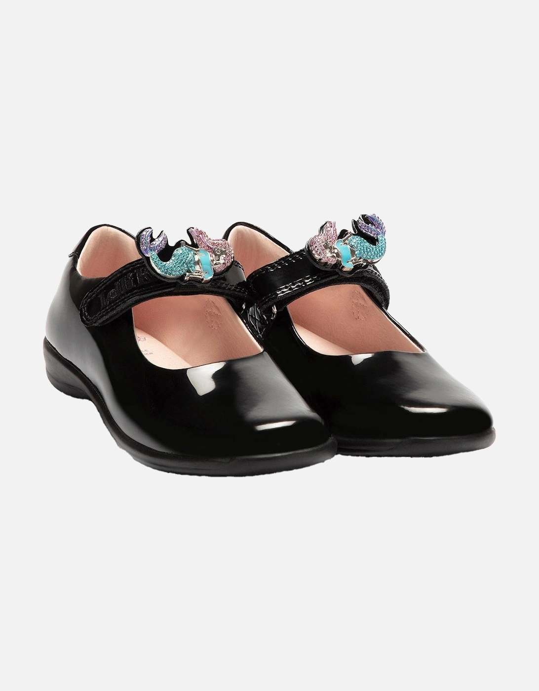 Juniors Maribella 2 Patent School Shoes (Black)