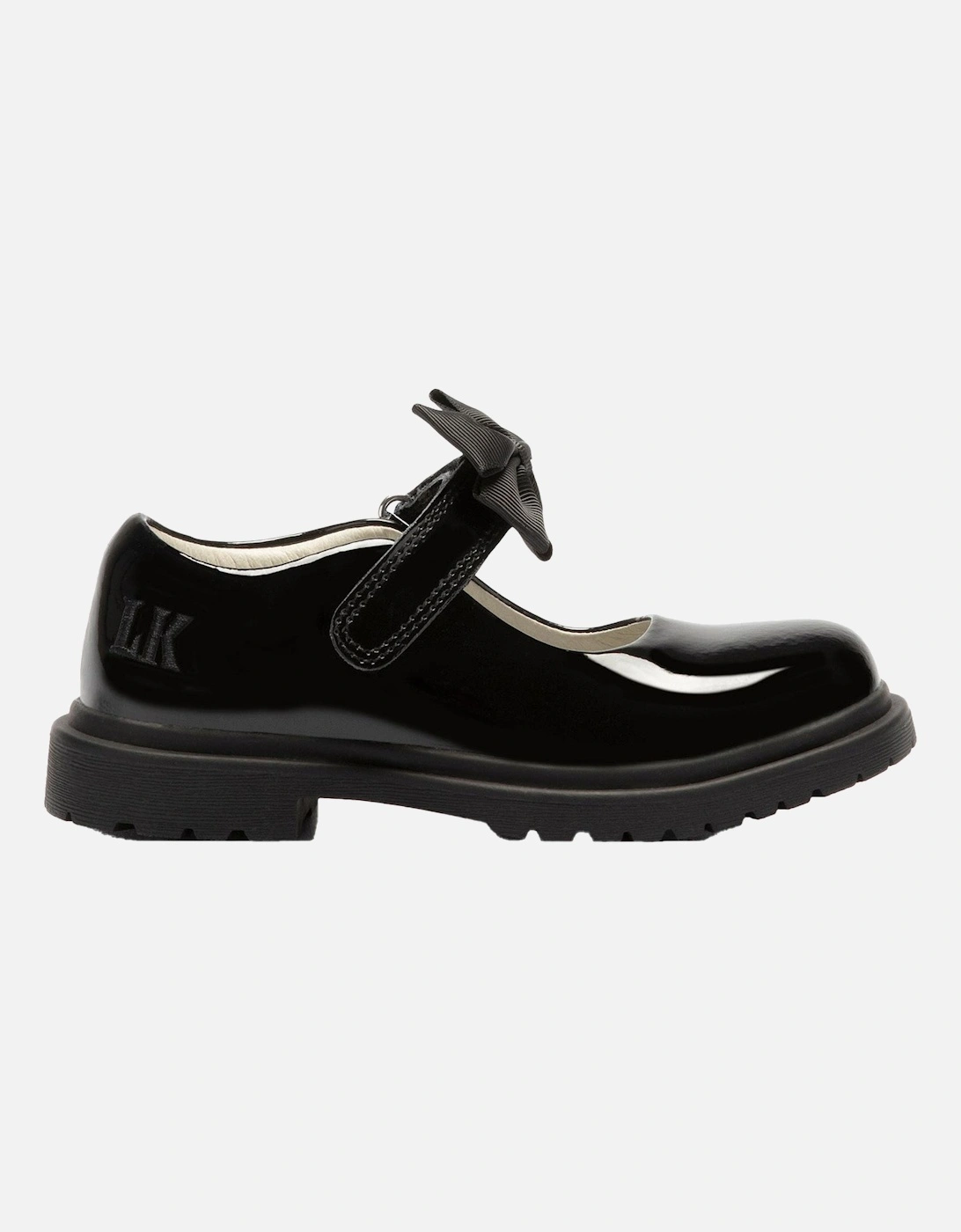 Juniors Miss LK Maisie Patent School Shoes (Black), 5 of 4