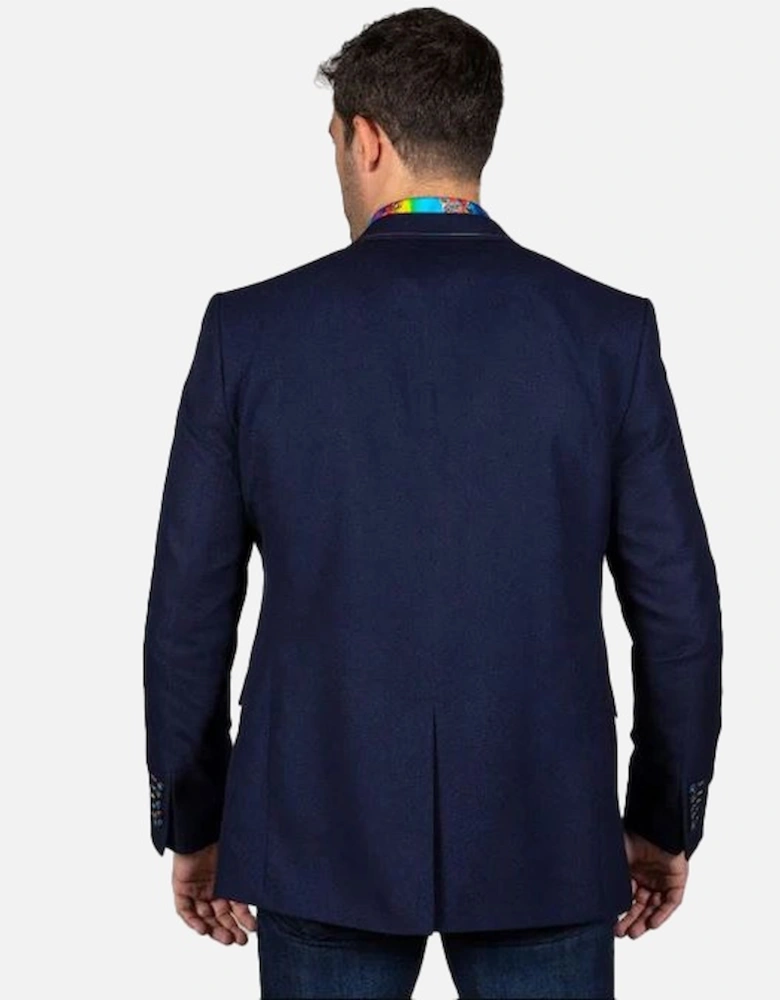 Mens Signature Slim Fitted Jacket (Navy)