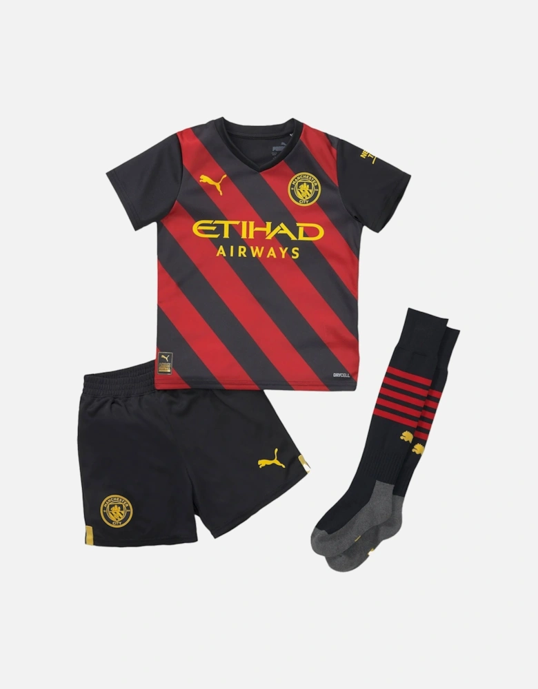 Infants Man City Away Mini Kit 22/23 (Black)