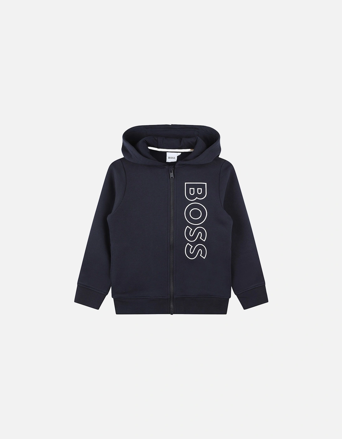 Juniors Vertical Logo Hoodie (Navy), 3 of 2