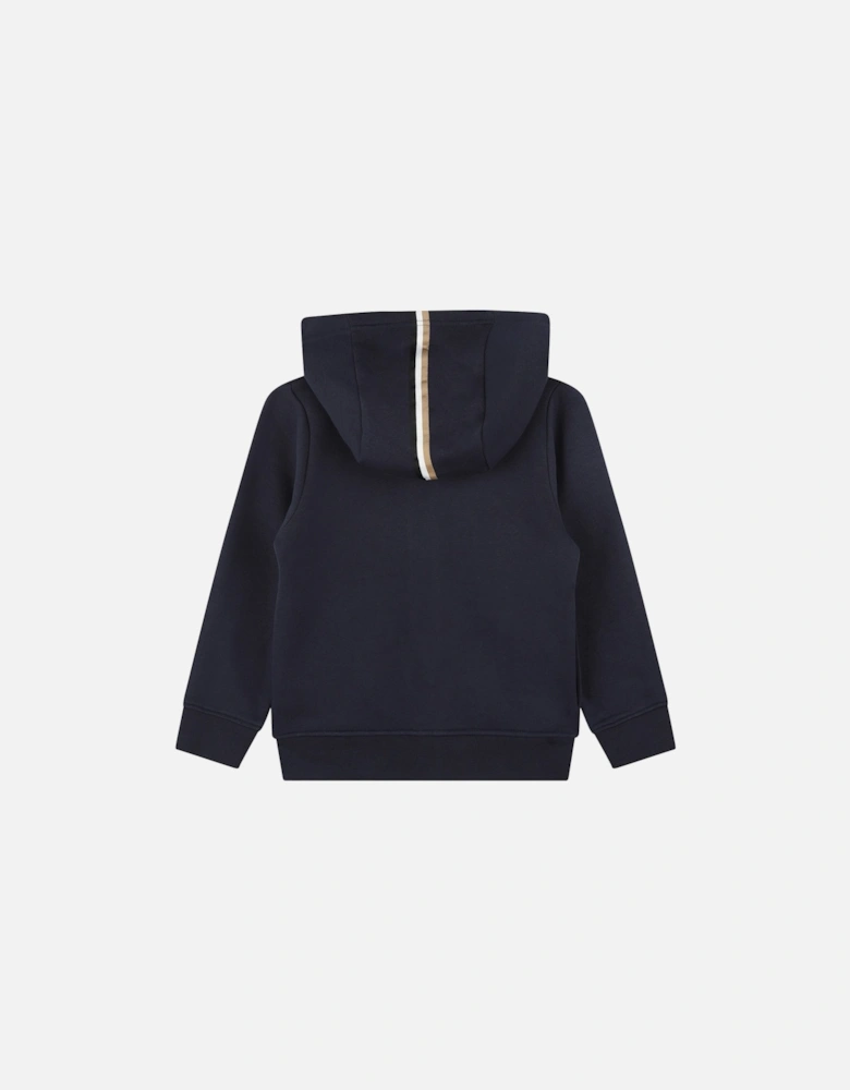 Juniors Vertical Logo Hoodie (Navy)