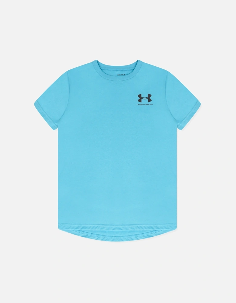 Youths Sportstyle Left Chest T-Shirt (Blue)