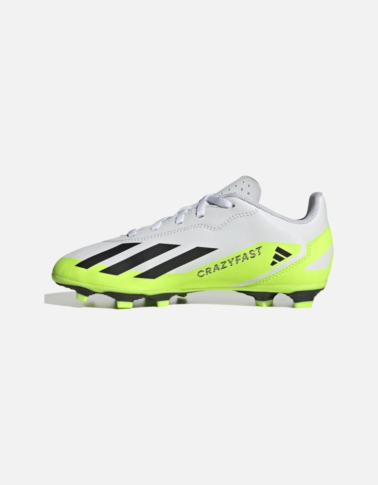 Youths X Crazyfast.4 FXG Football Boots (White)