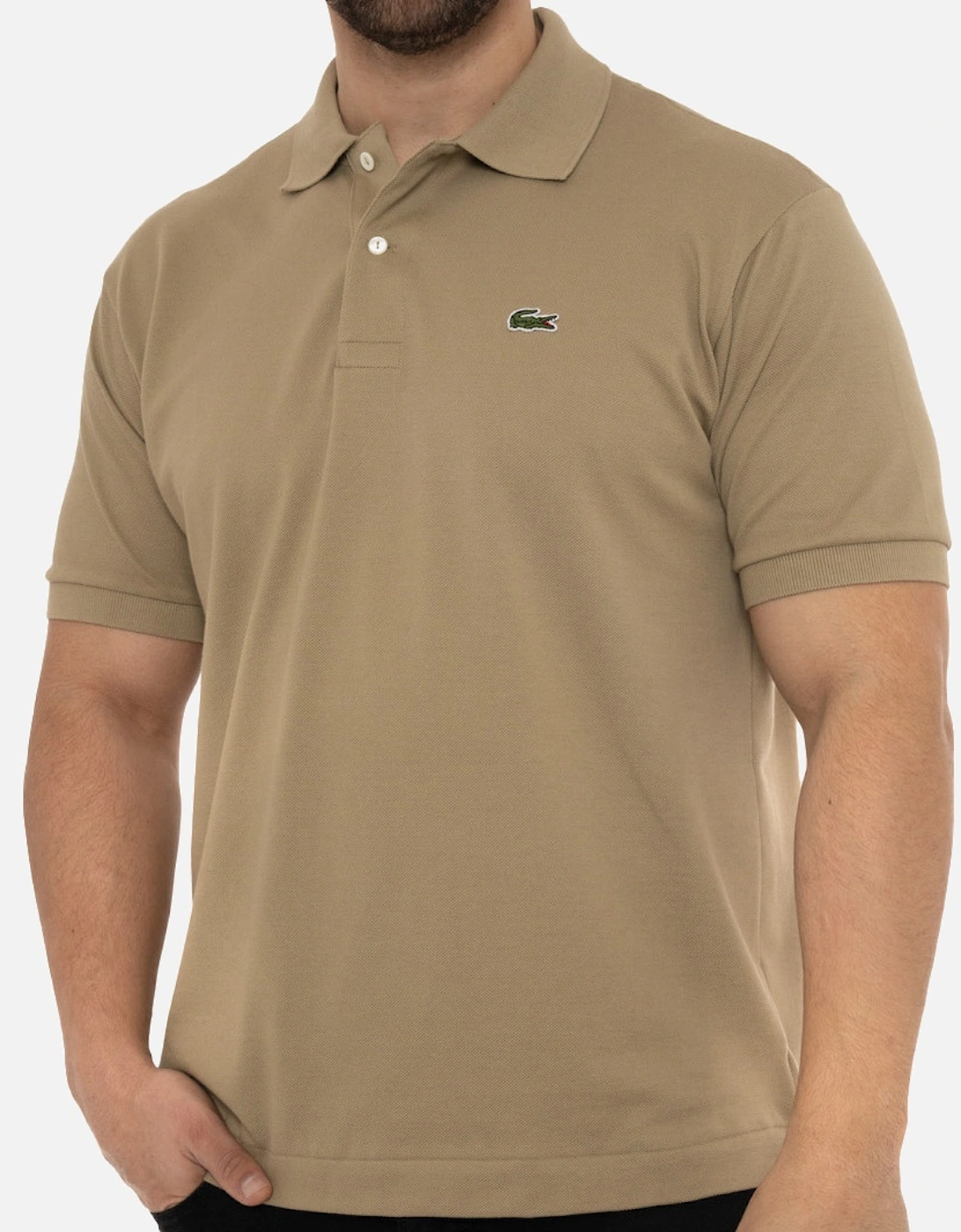 Mens S/S Classic Fit Polo Shirt (Beige), 7 of 6