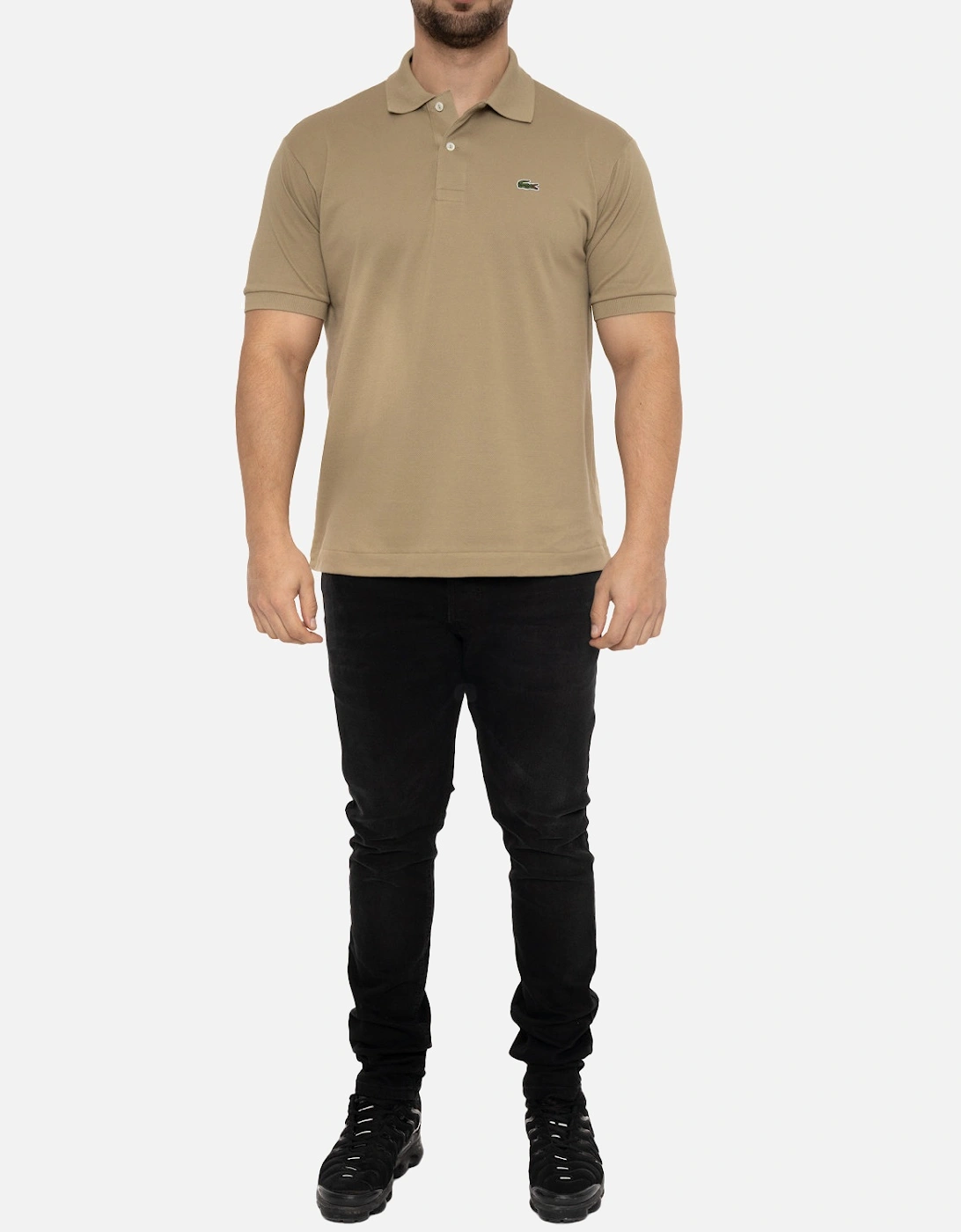 Mens S/S Classic Fit Polo Shirt (Beige)