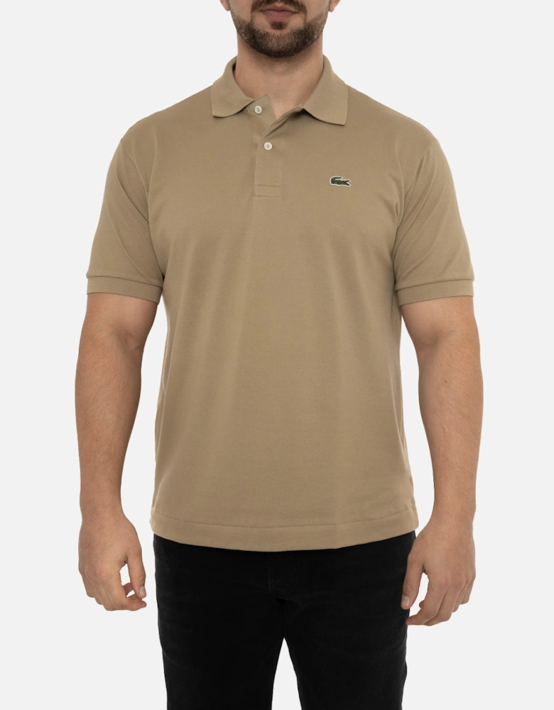Mens S/S Classic Fit Polo Shirt (Beige)