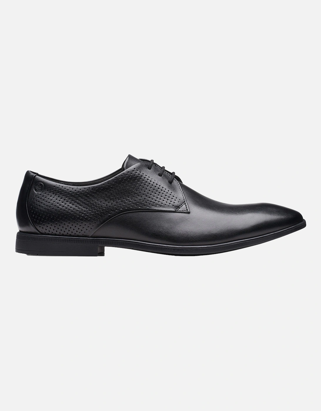 Mens Boswyn Lace Leather Shoes (Black), 8 of 7