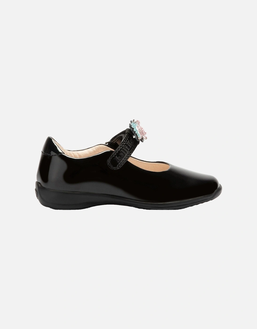 Juniors Patent Dino 2 School Shoes (Black), 5 of 4