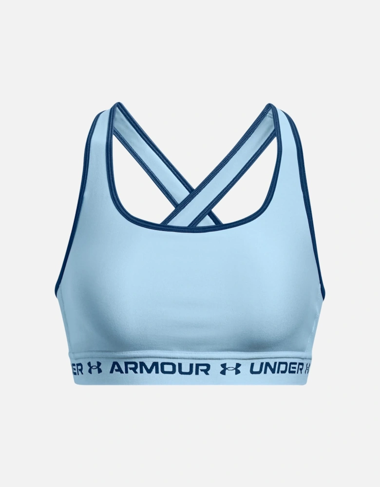 Womens Cross Back Sports Bra (Blue)