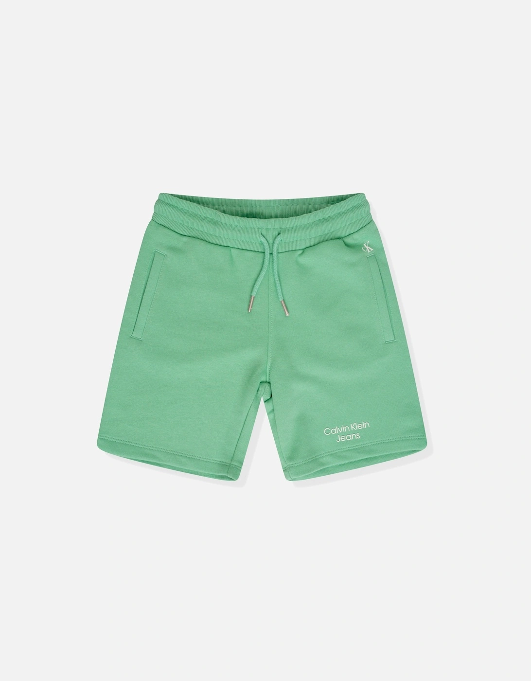 Youths Stack Logo Shorts (Green), 3 of 2