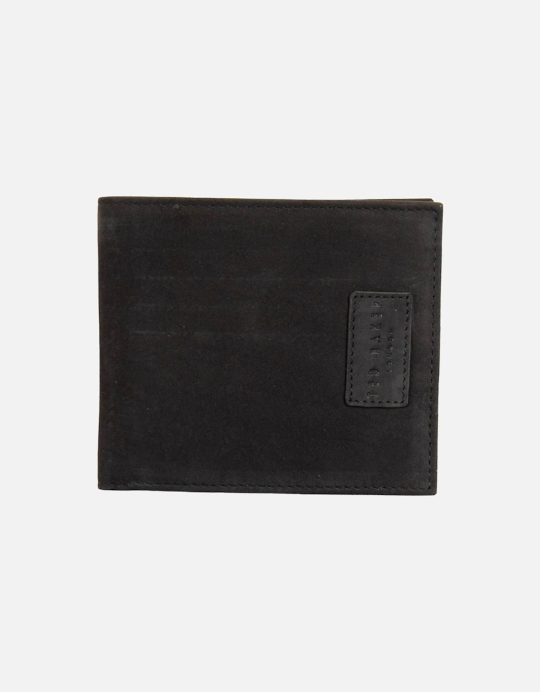 Mens Jaydon Nubuck Bifold Wallet (Black)