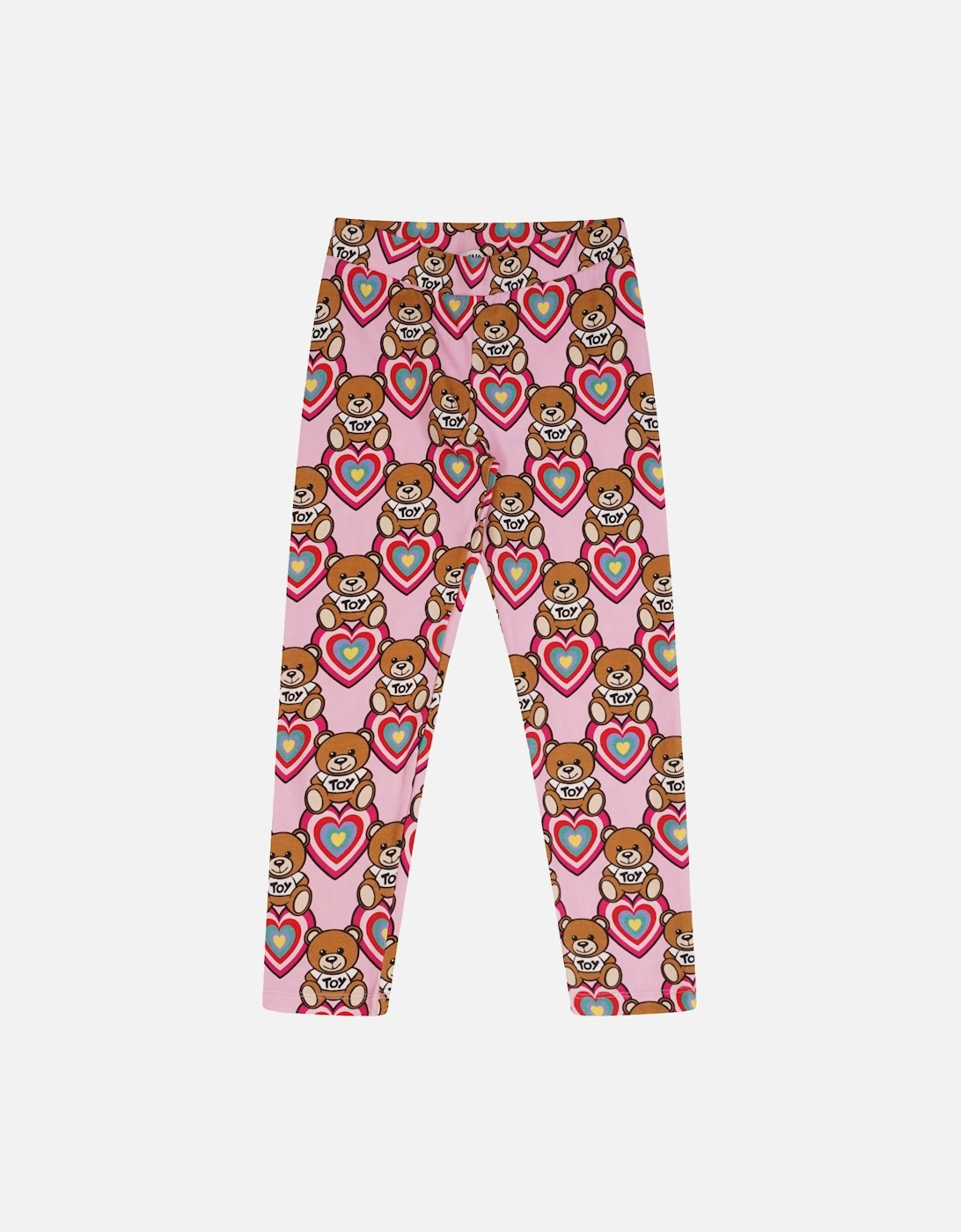Juniors All Over Toy & Heart Print Leggings (Pink), 3 of 2