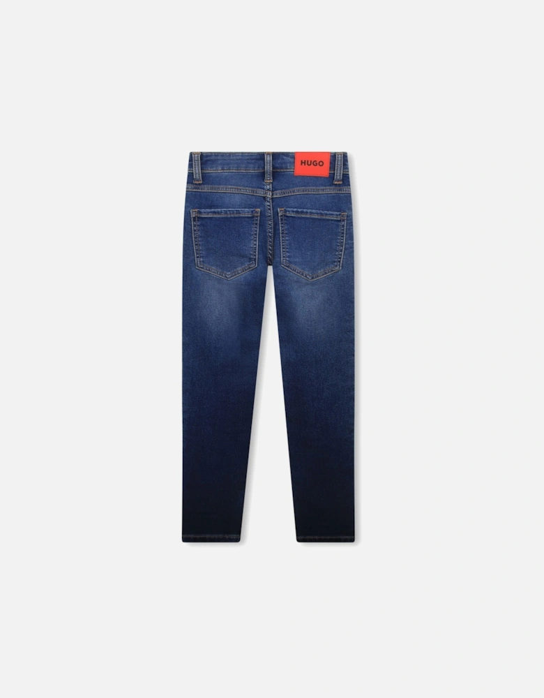 Juniors Double Wash Denim Jeans (Blue)
