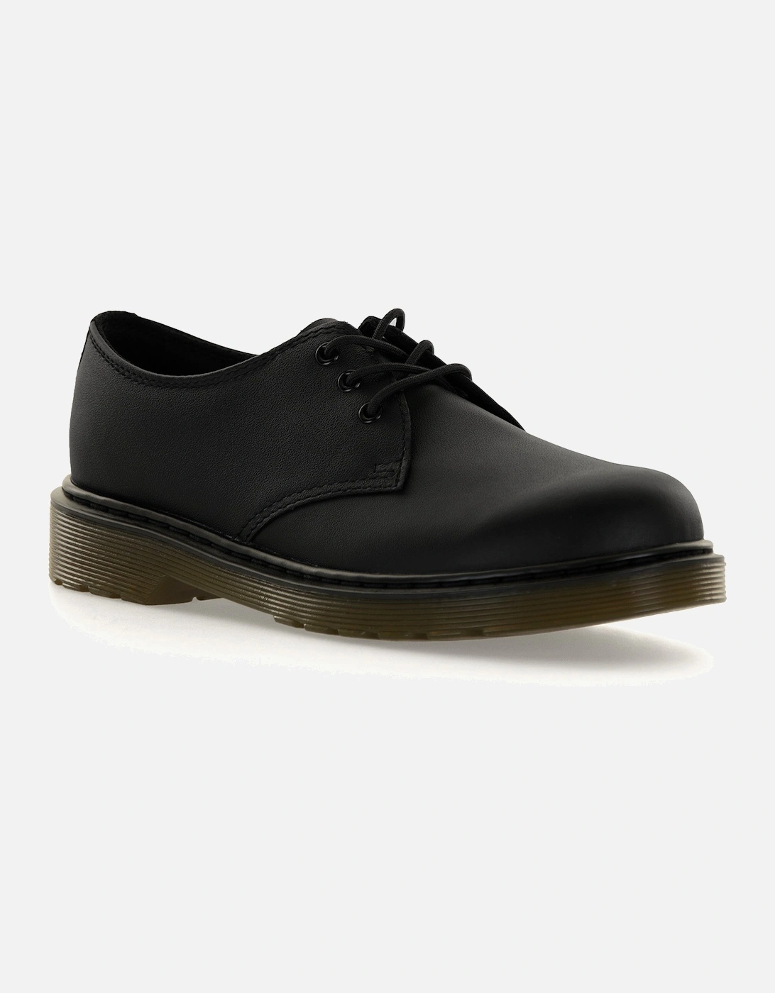 Dr. Martens Juniors Everley Leather Shoes (Black), 6 of 5